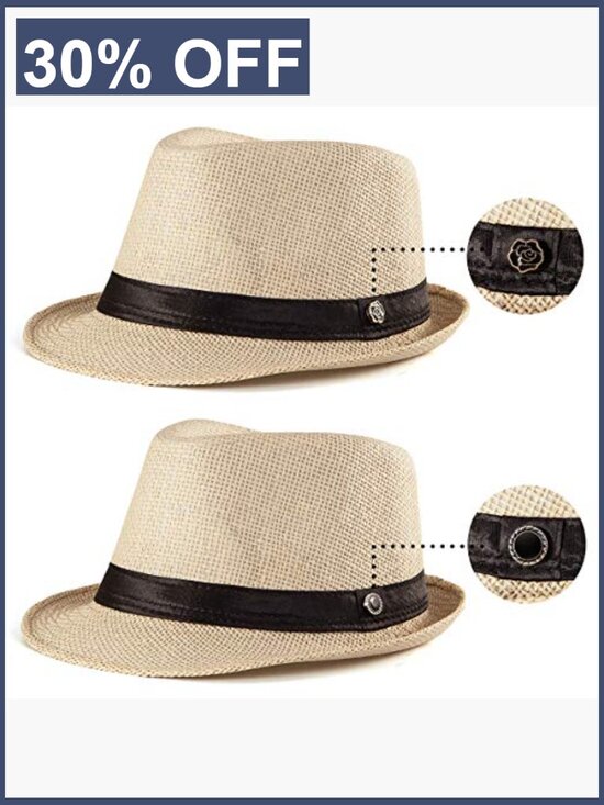 Trilby Fedora Hat 1920s Wool Felt Panama Short Brim Unisex Adjustable main image 4